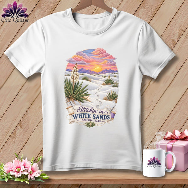 MyDesigns Physical Item S / White White Sands National Park, Stitchin in ~ Relaxed Fit Tee