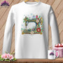 MyDesigns Physical Item S / White Winter Garland ~ December Design ~ Quilter's Calendar Subscription (November Start) ~ Premium Long Sleeve Tee