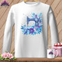 MyDesigns Physical Item S / White Winter Whimsy ~ January Design ~ Quilter's Calendar Subscription (December Start) ~ Premium Long Sleeve Tee