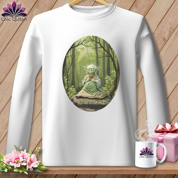 MyDesigns Physical Item S / White Yo-Yo-Da - Resting Stitch Face ~ Long Sleeve Tee
