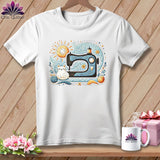 MyDesigns Physical Item S / White Zen Kitty Quilter ~ Relaxed Fit Tee