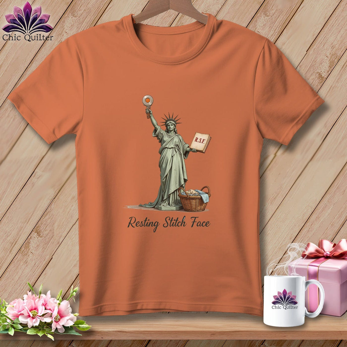 MyDesigns Physical Item S / Yam Quilter of Liberty - Resting Stitch Face ~ Premium Tee