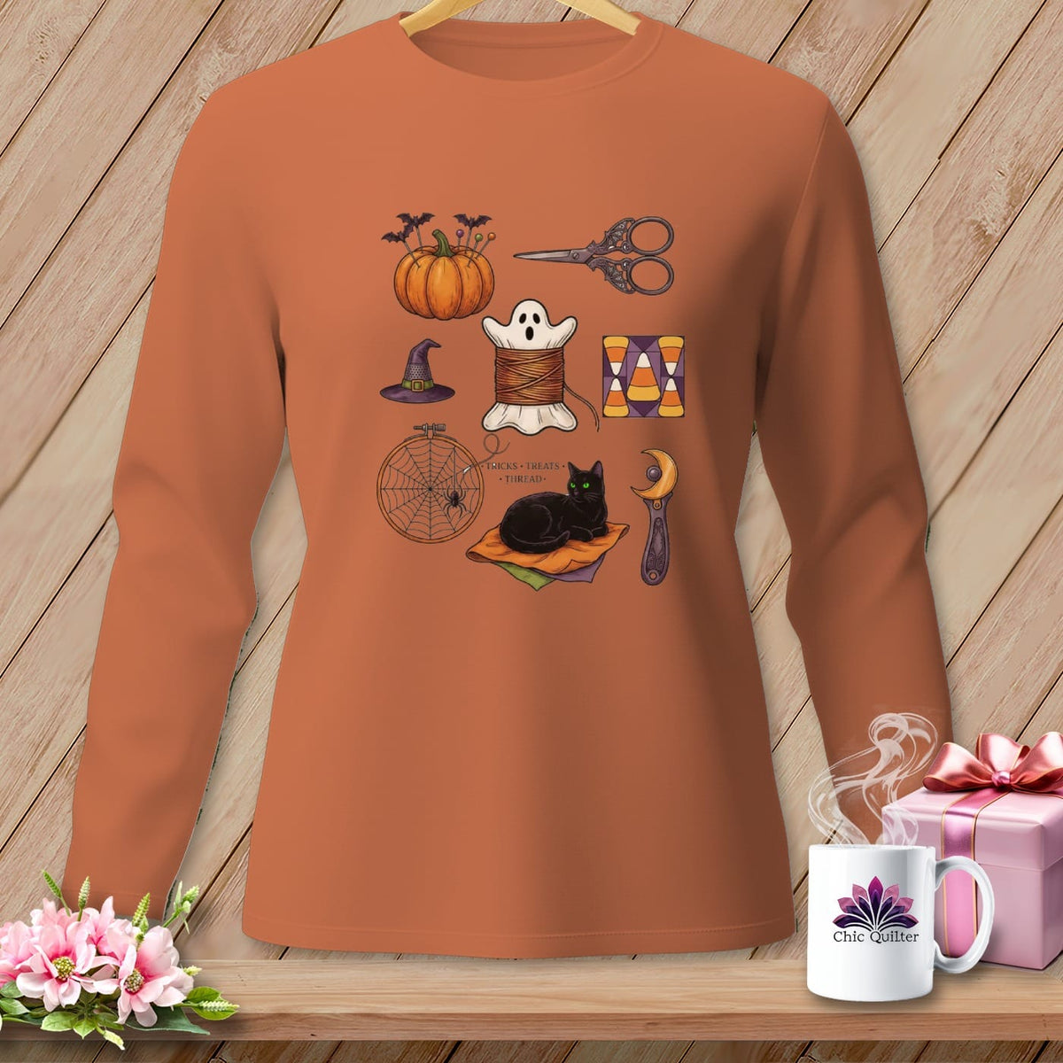 MyDesigns Physical Item S / Yam Tricks • Treats • Thread ~ Long Sleeve Tee