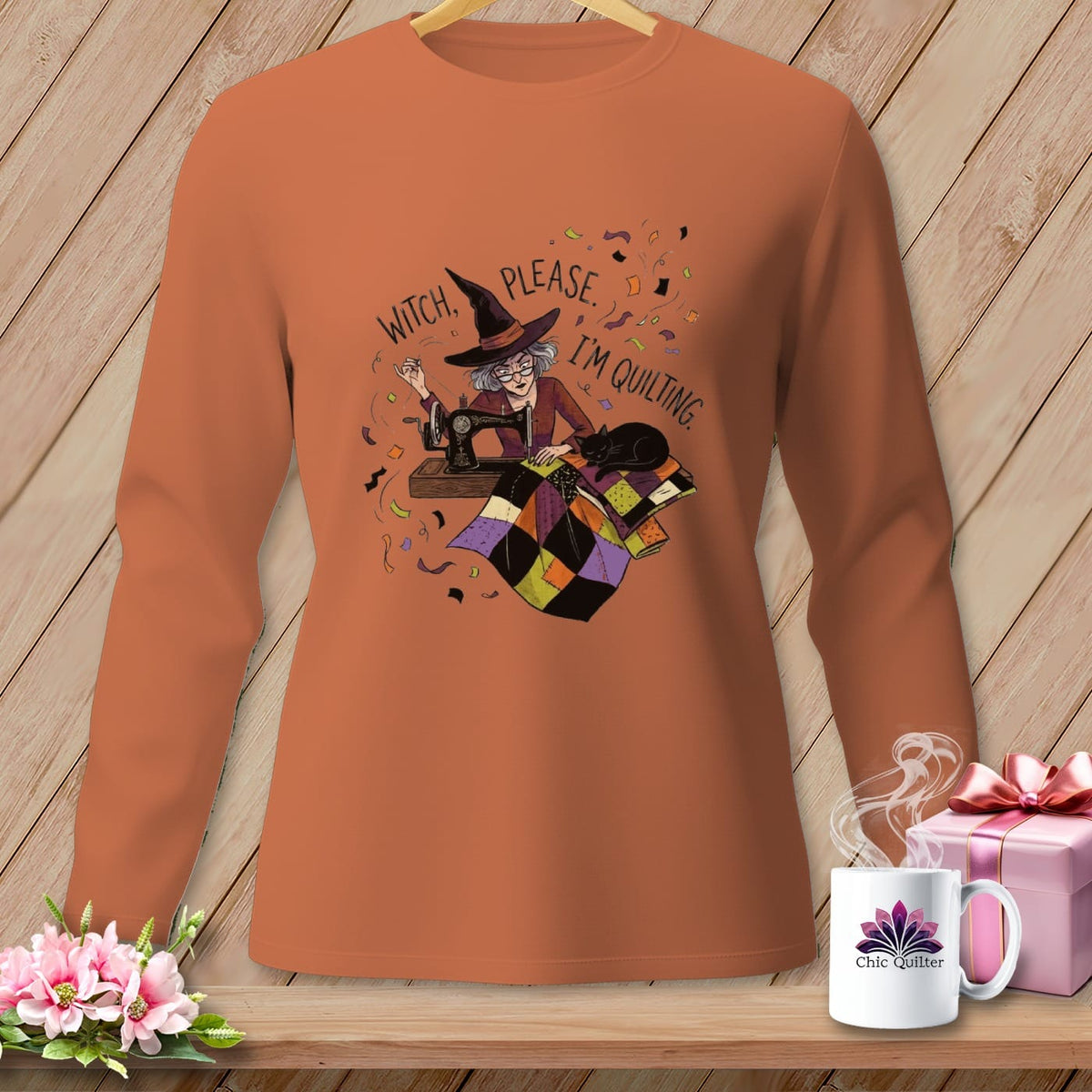 MyDesigns Physical Item S / Yam WITCH, PLEASE. I'M QUILTING. ~ Long Sleeve Tee