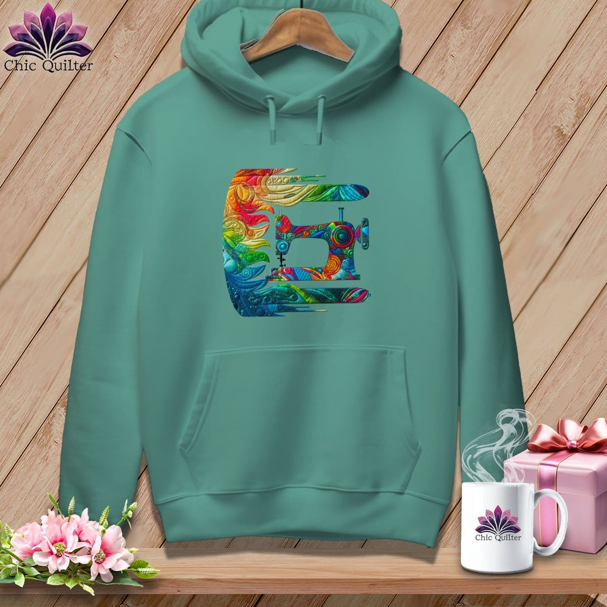 MyDesigns Physical Item Seafoam / S Gale Force Quilting ~ Premium Hoodie