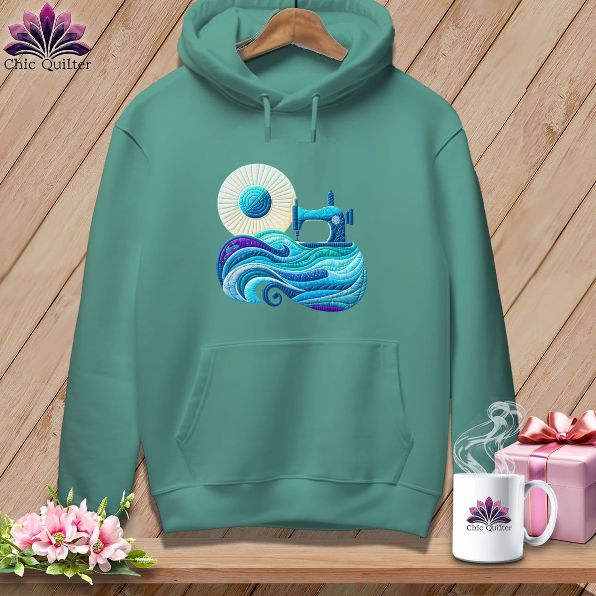 MyDesigns Physical Item Seafoam / S Sewing Tides ~ Premium Hoodie