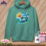 MyDesigns Physical Item Seafoam / S Surfing the Fabric Sea ~ Premium Hoodie