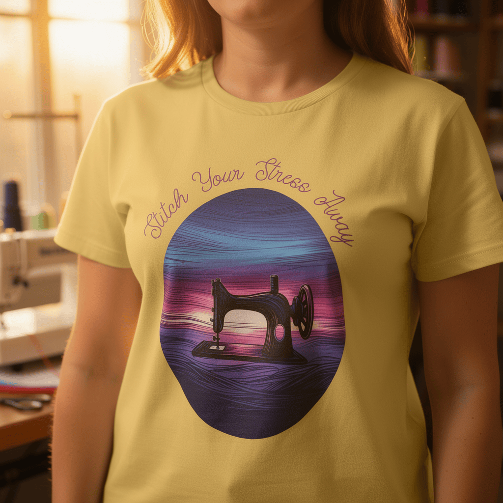 MyDesigns Physical Item Stitch your Stress Away ~ Premium Tee