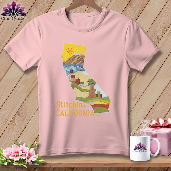 MyDesigns Physical Item Stitchin' in California ~ Relaxed Fit Tee