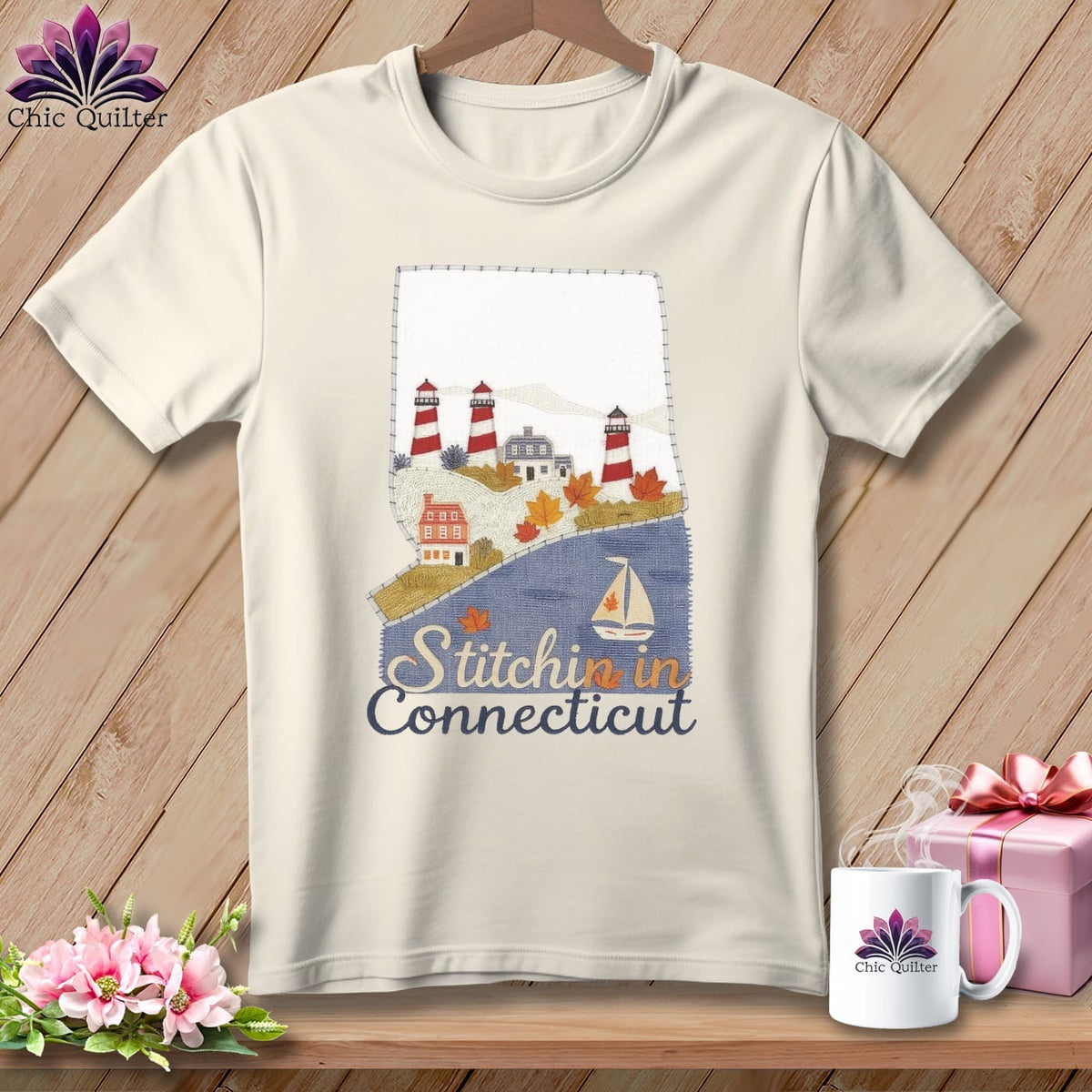 MyDesigns Physical Item Stitchin' in Connecticut ~ Relaxed Fit Tee