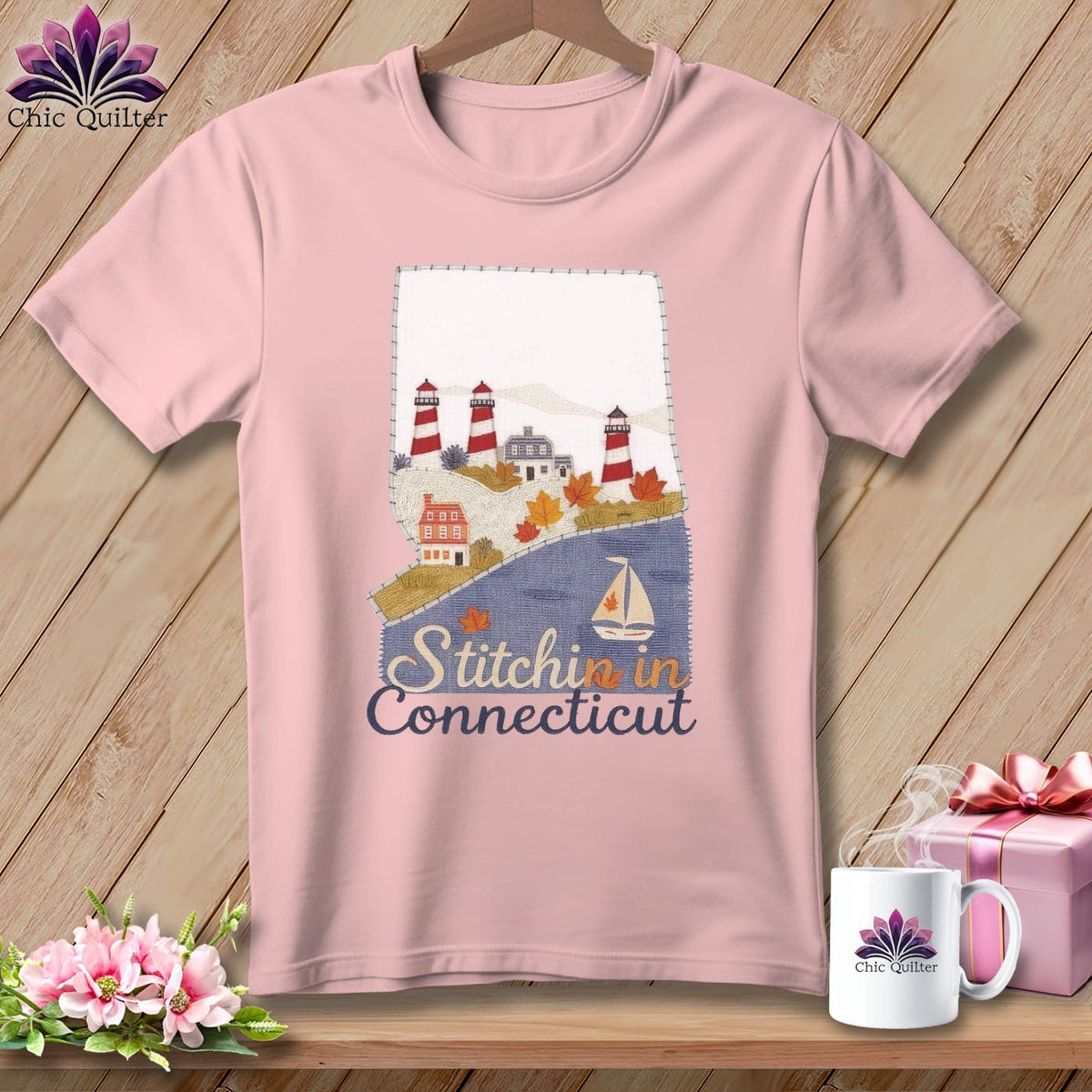 MyDesigns Physical Item Stitchin' in Connecticut ~ Relaxed Fit Tee