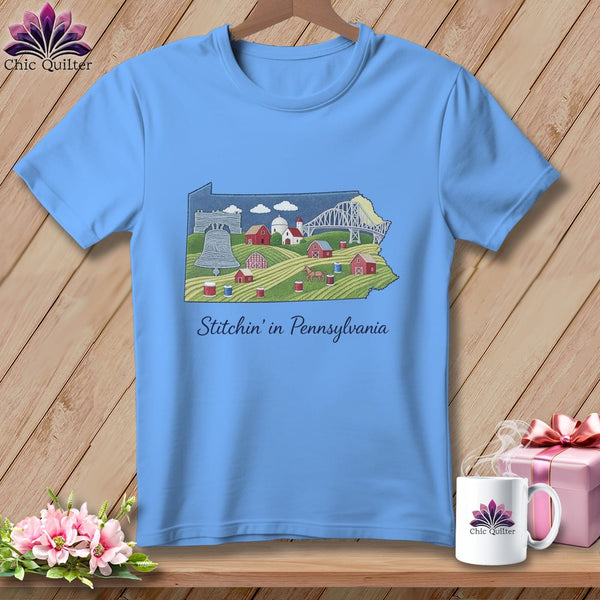 MyDesigns Physical Item Stitchin' in Pennsylvania ~ Relaxed Fit Tee