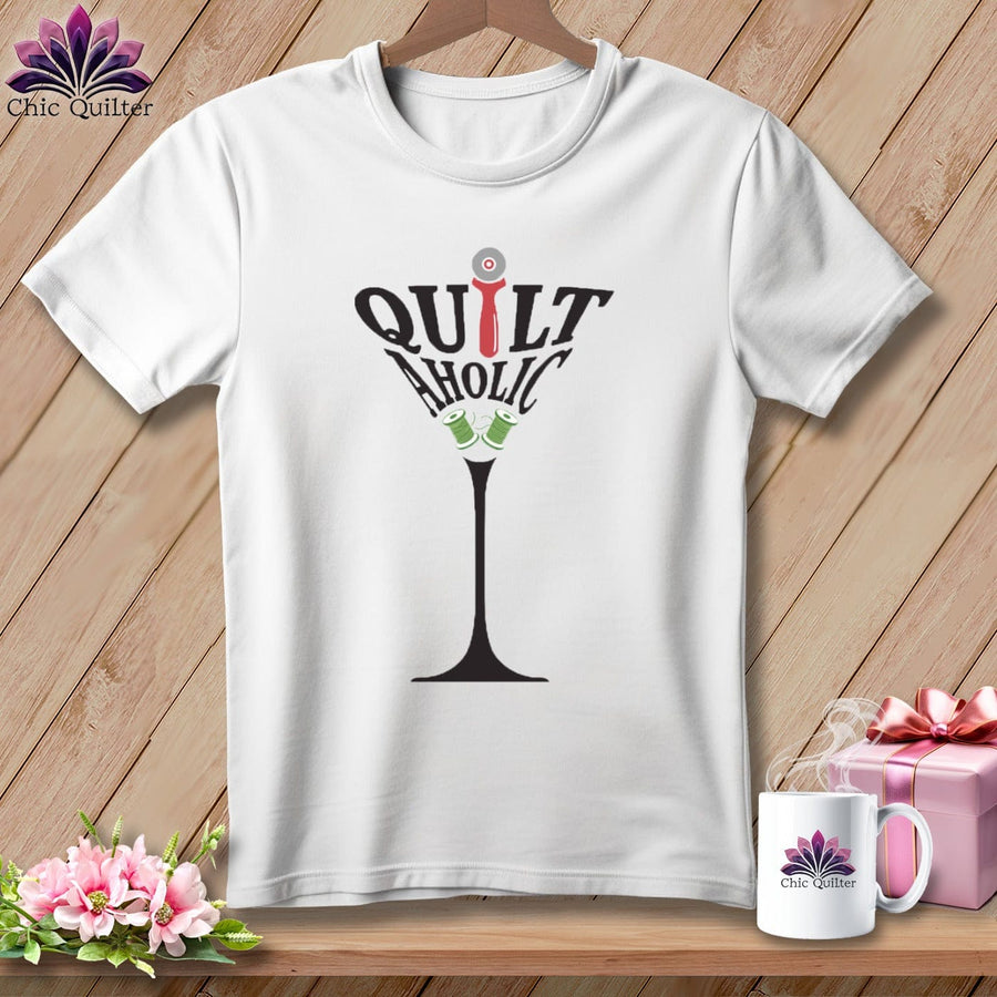 MyDesigns Physical Item T-Shirts / S / White Quilt-Aholic Martini ~ Relaxed Fit Tee