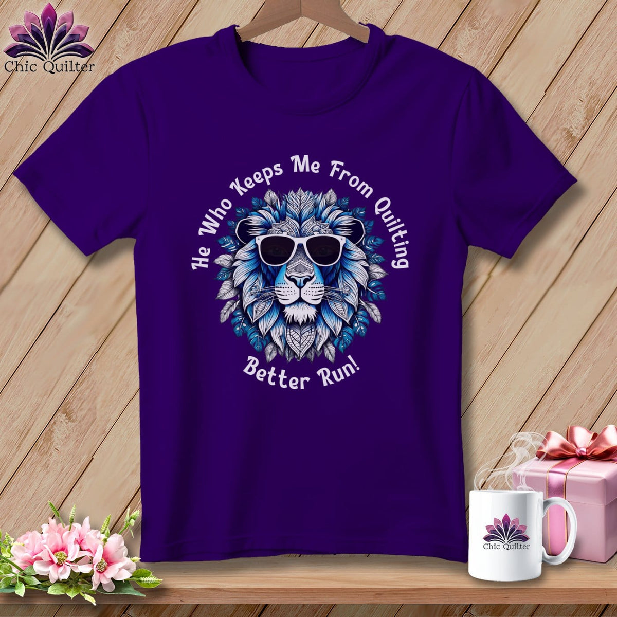 MyDesigns Physical Item Team Purple / S Better Run - Quilting Blue ~ Relaxed Fit Tee