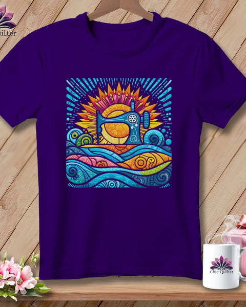 MyDesigns Physical Item Team Purple / S Color Splashed Stitches ~ SuperSoft Relaxed Fit Tee