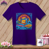 MyDesigns Physical Item Team Purple / S Color Splashed Stitches ~ SuperSoft V-Neck Tee