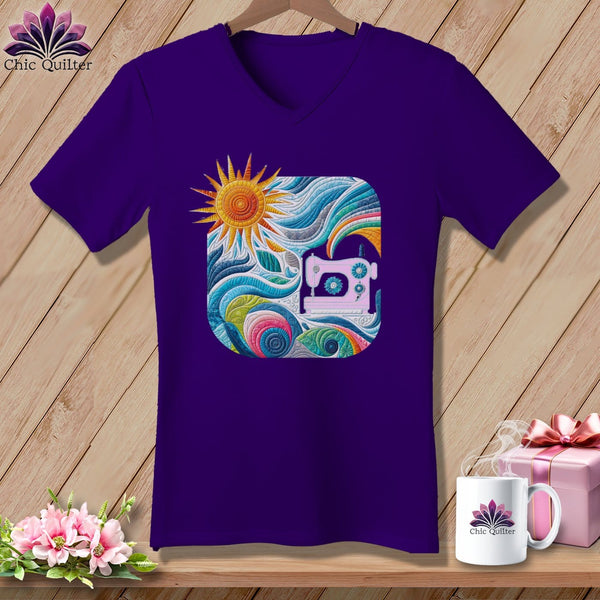 MyDesigns Physical Item Team Purple / S Creative Breezes ~ SuperSoft V-Neck Tee