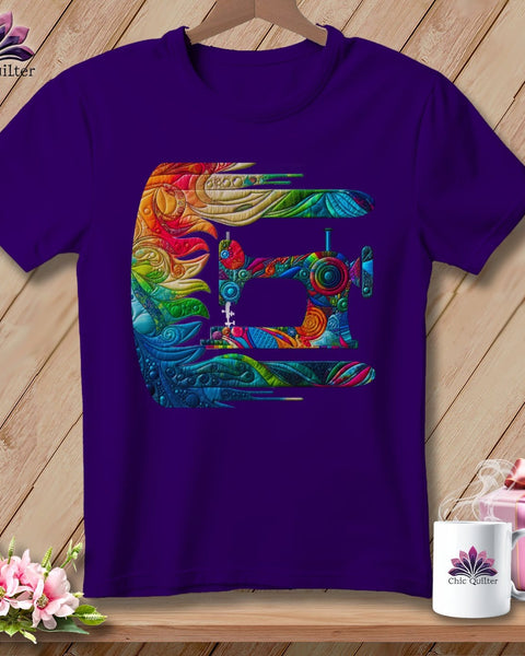 MyDesigns Physical Item Team Purple / S Gale Force Quilting ~ SuperSoft Relaxed Fit Tee