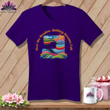 MyDesigns Physical Item Team Purple / S Over the Meadow, Quilting Dreams Call Orange ~ SuperSoft V-Neck Tee