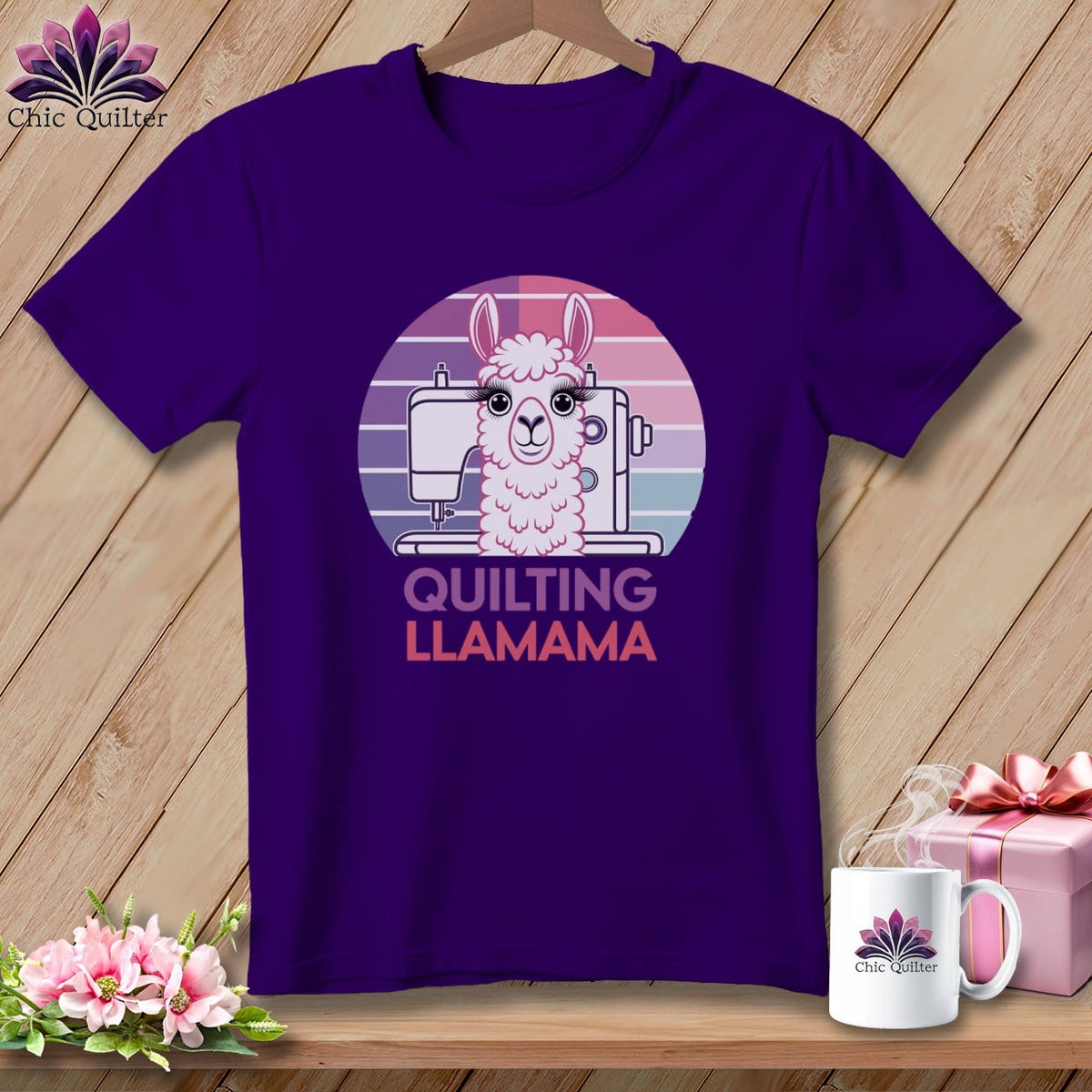 MyDesigns Physical Item Team Purple / S Quilting Llamama ~ Relaxed Fit Tee