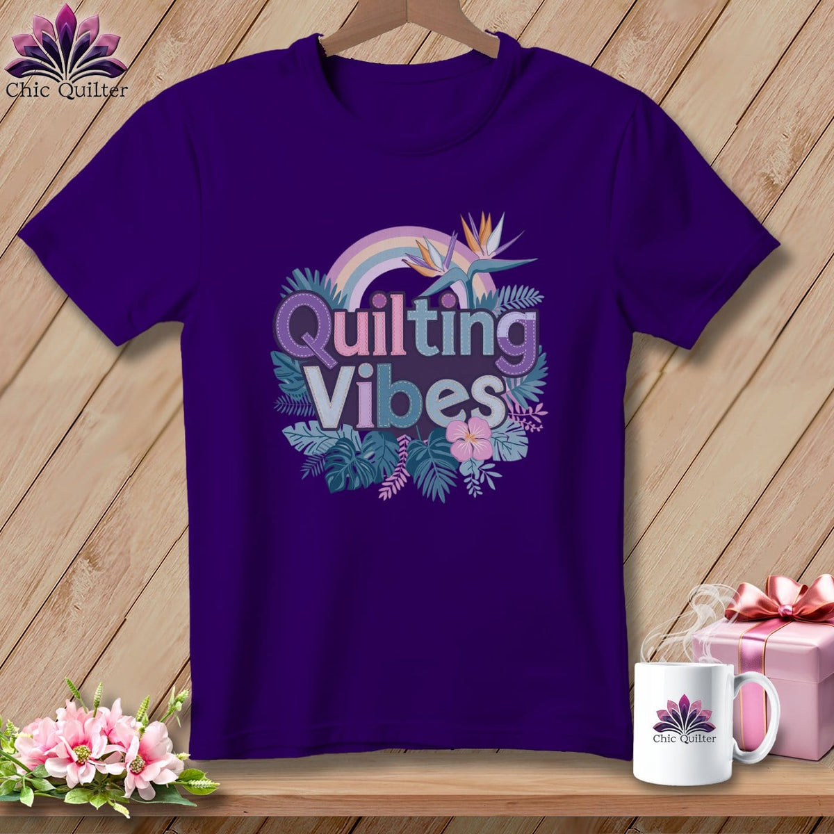 MyDesigns Physical Item Team Purple / S Quilting Vibes ~ Relaxed Fit Tee