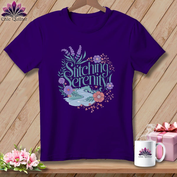 MyDesigns Physical Item Team Purple / S Stitching Serenity ~ Relaxed Fit Tee