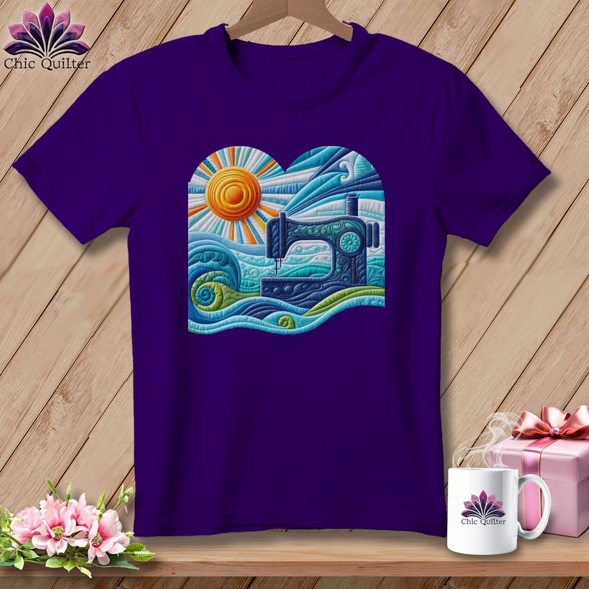 MyDesigns Physical Item Team Purple / S Surfing the Fabric Sea ~ SuperSoft Relaxed Fit Tee