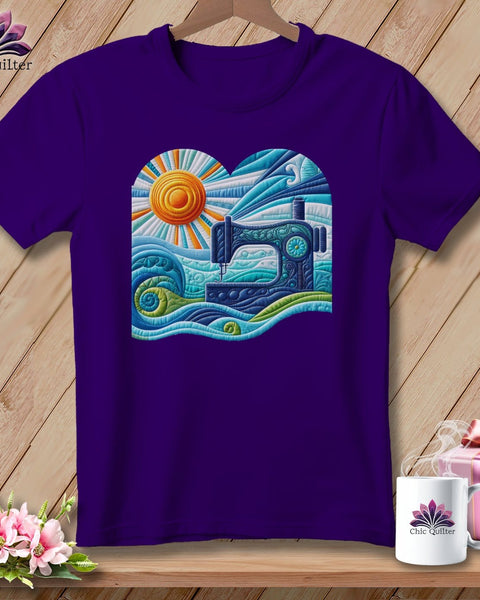 MyDesigns Physical Item Team Purple / S Surfing the Fabric Sea ~ SuperSoft Relaxed Fit Tee