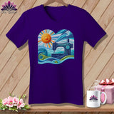 MyDesigns Physical Item Team Purple / S Surfing the Fabric Sea ~ SuperSoft V-Neck Tee