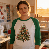 MyDesigns Physical Item The Quilter’s Christmas Tree ~ Raglan Tee