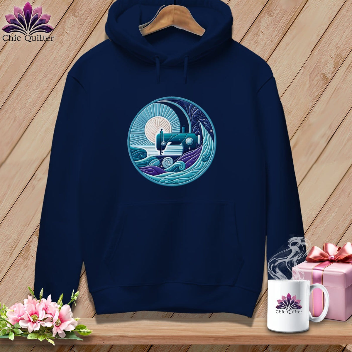 MyDesigns Physical Item True Navy / S Lakeshore Breezes ~ Premium Hoodie