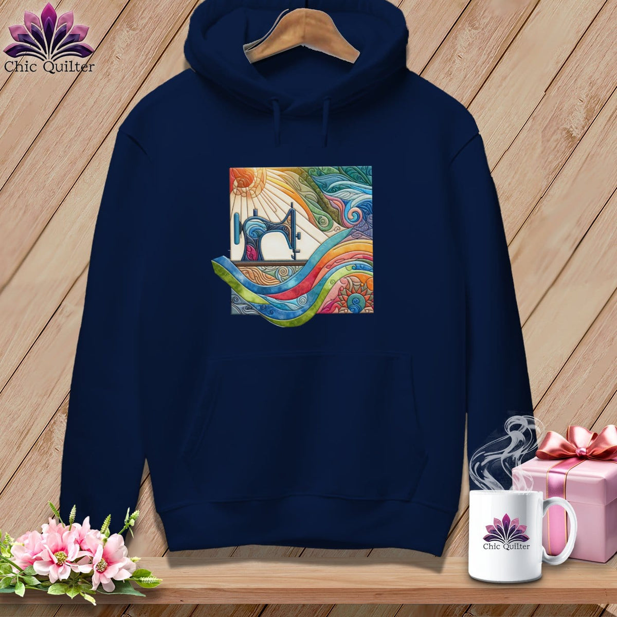 MyDesigns Physical Item True Navy / S Quilting on a Cloud ~ Premium Hoodie