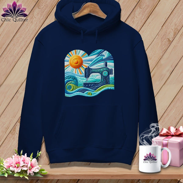 MyDesigns Physical Item True Navy / S Surfing the Fabric Sea ~ Premium Hoodie