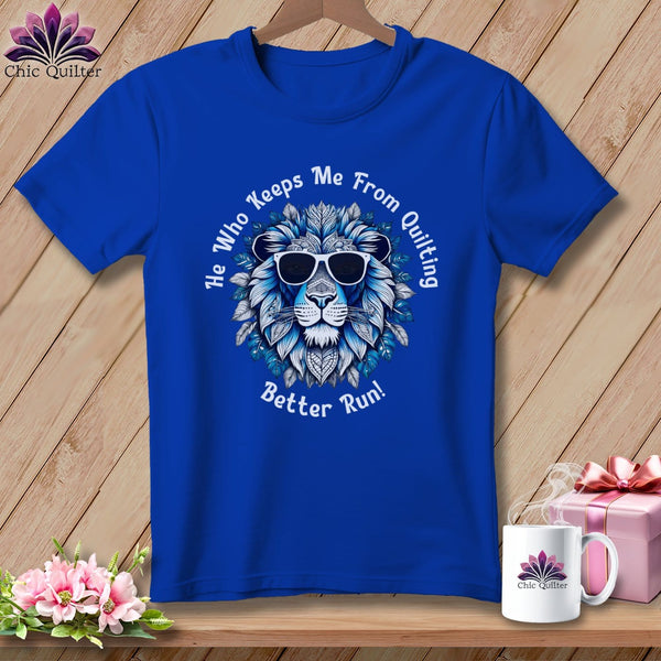 MyDesigns Physical Item True Royal / S Better Run - Quilting Blue ~ Relaxed Fit Tee