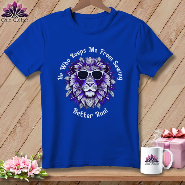 MyDesigns Physical Item True Royal / S Better Run - Sewing Grape ~ Relaxed Fit Tee