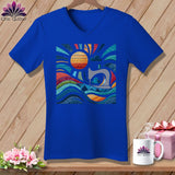 MyDesigns Physical Item True Royal / S Catching My Morning Muse ~ SuperSoft V-Neck Tee