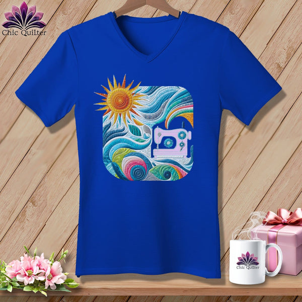 MyDesigns Physical Item True Royal / S Creative Breezes ~ SuperSoft V-Neck Tee