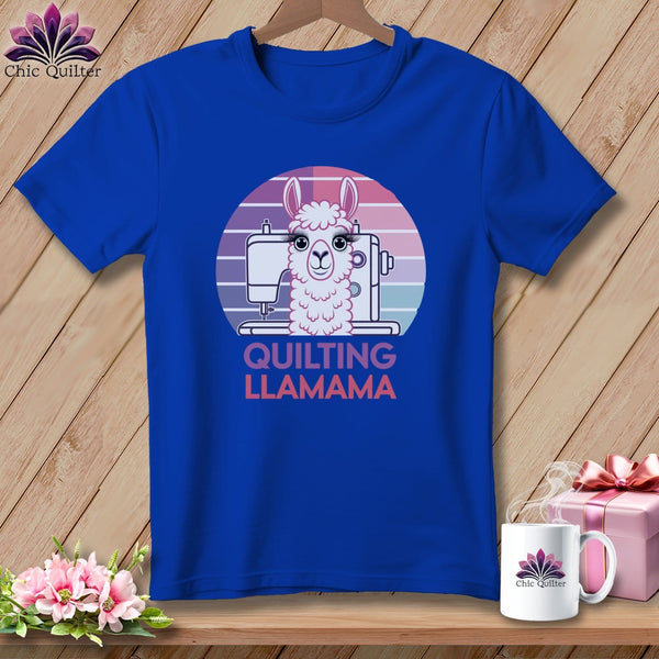 MyDesigns Physical Item True Royal / S Quilting Llamama ~ Relaxed Fit Tee