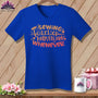 MyDesigns Physical Item True Royal / S Sewing Forever Housework Whenever ~SuperSoft V-Neck Tee