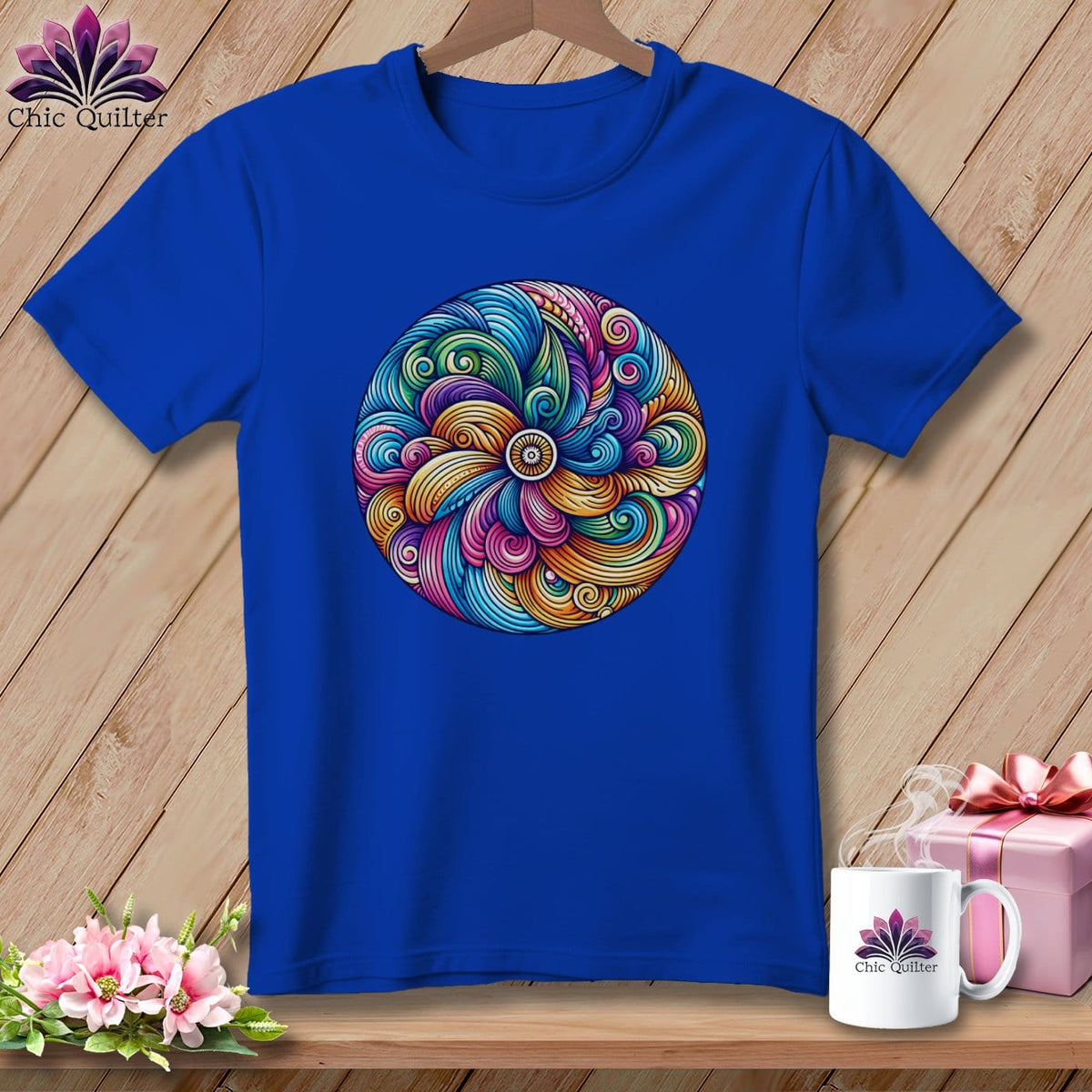 MyDesigns Physical Item True Royal / S Swirl Delight ~ Relaxed Fit Tee