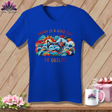 MyDesigns Physical Item True Royal / S Today is a Good Day to Quilt ~ SuperSoft V-Neck Tee