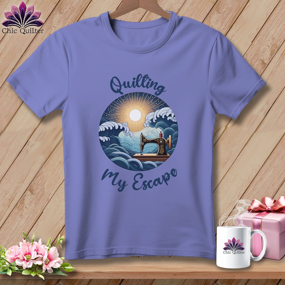 MyDesigns Physical Item Violet / S Quilting My Escape - Dark ~ Premium Tee