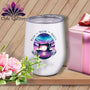 MyDesigns Physical Item White / 12 oz Rise Shine Quilt ~ 12oz Wine Tumbler with Lid