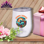 MyDesigns Physical Item White / 12 oz Sewing Sunrays ~ 12oz Wine Tumbler with Lid