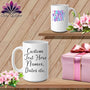 MyDesigns Physical Item White / 15oz Today is a Groovy Day to Quilt ~ Personalized 15oz Large Coffee Mug