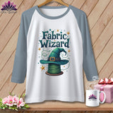 MyDesigns Physical Item White/Denim / XS Fabric Wizard ~ Raglan Tee