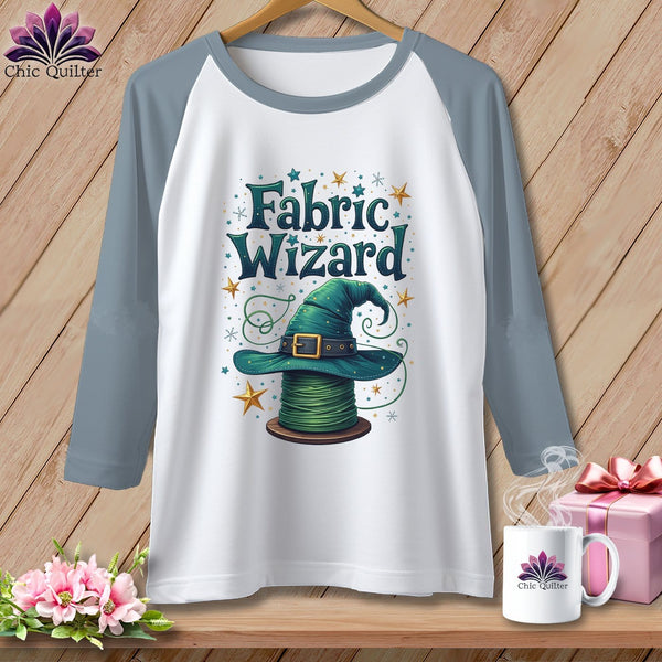 MyDesigns Physical Item White/Denim / XS Fabric Wizard ~ Raglan Tee