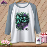 MyDesigns Physical Item White/Denim / XS Wicked Weaver ~ Raglan Tee