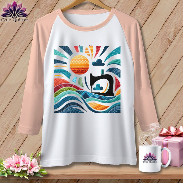 MyDesigns Physical Item White/Heather Peach / XS Catching My Morning Muse ~ Raglan 3/4 Sleeve Tee