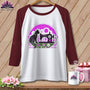 MyDesigns Physical Item White/Maroon / XS Kitty Cat Quilts ~ Raglan 3/4 Sleeve Tee